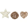 Žaislas mažiems gyvūnams -Trixie Kalėdų rotango rinkinys, 3 vnt., 5–6,5 cm
