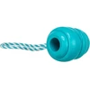 Trixie Super Strong pritūpimo kamuolys su virve, žaislas šunims, šviesiai mėlynas, TPR, 36,5 cm / 7,9 cm