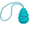 Trixie Super Strong pritūpimo kamuolys su virve, žaislas šunims, šviesiai mėlynas, TPR, 36,5 cm / 7,9 cm