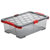 Bikuvalt Dėžė su dangčiu Evo Total Rotho 59x39.5x18.5cm/30L permatoma/pilka