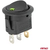 Jungiklis, apvalus mygtukas, 12 V 20 A, įjungimas/išjungimas, žalias foninis apšvietimas, amio-03964