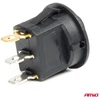Jungiklis, apvalus mygtukas, 12 V 20 A, įjungimas/išjungimas, žalias foninis apšvietimas, amio-03964