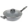 Salter BW02772G Marblestone Wok 28cm pilkas