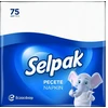 Servetėlės SELPAK Classic, baltos, 30x30cm, 2 sluoksnių, 75 vnt.