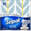 Servetėlės SELPAK Deluxe, 30x30cm, 3 sluoksnių, 4 dizainai, 20vnt
