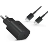 Samsung EP-TA800EBE travel charger | 25W | USB-C | with USB-C to USB-C cable included | juodas (OEM)