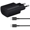„Samsung EP-TA800EBE“ kelioninis įkroviklis | 25 W | USB-C | su pridedamu USB-C–USB-C laidu | juodas