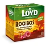 Žolelių ir vaisių raudonoji arbata LOYD, medaus, aviečių, spanguolių skonio, 20 x 1.7g