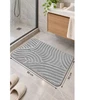 Sauber Vannas istabas paklājs 50x80cm gaiši pelēks/sudrabains