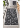 Sauber Vannas istabas paklājs 70x120cm tumši pelēks akmens raksts