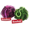 Sauber Exfoliating net sponge juodas+žalias/yellow/oranžinis/pink