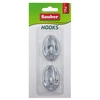Sauber Kabliukai 2vnt 3x4,7cm, ovalios sidabras