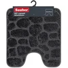 Sauber WC paklājs 50x55cm tumši pelēks akmens raksts