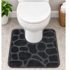 Sauber WC paklājs 50x55cm tumši pelēks akmens raksts