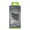 SBS TETR1CPD25 25W USB-C laidinis įkroviklis su Power Delivery – juodos spalvos