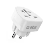 SBS Shucko/EU Travel Adapteris - Universal - Baltas