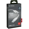 SBS duomenų perdavimo ir įkrovimo kabelis | USB-C į USB-C | 60 W | 1,5 m | pilkas