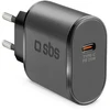 SBS TETR1CPD25 25W USB-C laidinis įkroviklis su Power Delivery – juodos spalvos