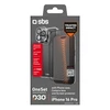 SBS set with D3O technology skirtas iPhone 16 Pro – case + glass screen and camera protector – transparent