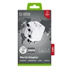 SBS TEADAPTUNI universal travel adapter - baltas