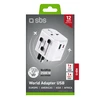 SBS TEADAPTUSBTCUNI USB-C USB-A universalus kelioninis adapteris - Baltos