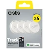 SBS Track My Circle locator compatible with Apple Find My set of 4 – baltas