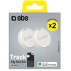 SBS Track My Circle locator compatible with Apple Find My set of 2 – baltas