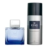 Set Antonio Banderas: King of Seduction Eau De Toilette For Men, 100 ml + King of Seduction Freshness Dezodorantas Purškiklis For Men, 150 ml