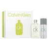 Rinkinys Calvin Klein: CK One tualetinis vanduo unisex, 100 ml + CK One 24 val. apsaugos dezodorantas purškiklis vyrams, 150 ml