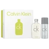 Rinkinys Calvin Klein: CK One tualetinis vanduo unisex, 100 ml + CK One 24 val. apsaugos dezodorantas purškiklis vyrams, 150 ml