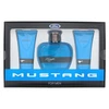 Set Ford: Mustang Mėlyna Eau De Toilette For Men, 100 ml + Mustang Mėlyna Hydrating After-Shave Balm, 100 ml + Mustang Mėlyna Hydrating Kūno prausiklis For Hair &amp; Body, 100 ml