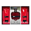 Set Ford: Mustang Raudona Eau De Toilette For Men, 100 ml + Mustang Raudona After-Shave Balm, 100 ml + Mustang Raudona Cleansing Dušo želė For All Skin Types, 100 ml