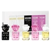 Moschino rinkinys: Toy 2 Bubble Gum EDP Unisex, 2 buteliukai, 5 ml + Toy 2 EDP Unisex, 2 buteliukai, 5 ml + Toy Boy Unisex parfuminis vanduo, 5 ml