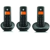 Telefonas stacionarus belaidis komplektas 3 vnt. Motorola E203 juoda