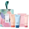 Set Payot: Nue makiažo valiklis Gel, 50 ml + Source Adaptogen Hydrating Kreminis For Face, 30 ml + Rituel Douceur Hydrates Losjonas kūnui Body, 25 ml + Roselift Lifting Eye Patch, 2 vnt., 2 g