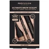 Set Profusion Cosmetics: Ultimate Brow Sculpt Eyebrow Gel Soft Brown 1.8 g + Ultimate Brow Sculpt Defining Eyebrow Kreminis Pieštukas & 2-In-1 Soft Brown 0.07 g + Ultimate Brow Sculpt Eyebrow Pomade Soft Brown, 4 ml