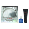 Rinkinys „Replay“: tualetinis vanduo vyrams, 30 ml + drėkinamasis dušo želė visiems odos tipams, 100 ml