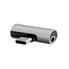 TelForceone Setty adapteris USB-C - garso lizdas 3,5 mm + USB-C AD-C-JC-7 sliver
