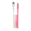 Telforceone Setty USB - Lightning kabelis 1,5 m 2,4A KGA-L-1.52420 baltas-rožinis gradientas