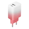 Telforceone Setty charger USB + USB-C 20W LSIG-AC-20 baltas-pink gradient