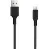 Telforceone Setty kabelis USB - microUSB 1,0 m 2A juodas NAUJIENA