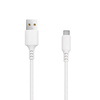 TelForceone Setty kabelis USB - USB-C 1,0 m 3A baltas