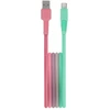 Setty laidas USB – USB-C 1,5 m 3A KGA-C-1.5320 turkio ir rožinės spalvos gradientas