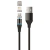 Telforceone Setty magnetic cable DT 3in1 2,5A 1,0 m KBM-01 juodas JO