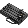 Setty išorinė baterija 10000 mAh su laidais SPB-LC-210 juoda