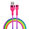 TelForceone "Setty" USB - USB-C kabelis 1,2 m 2,1 A KNA-C-1.22.113 vaivorykštė