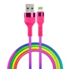 TelForceone Setty USB - Lightning kabelis 1,2 m 2,1A KNA-L-1.22.113 vaivorykštė
