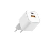 Telforceone Setty wall charger USB-A + USB-C 20W LSGaN-AC-200 baltas