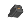 Telforceone Setty wall charger USB-A + USB-C 35W LSGaN-AC-351 juodas