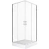 Showerstyle Dušo kabina 3D PRIVIA 900x900mm, kvadratinis padėklas, sifonas